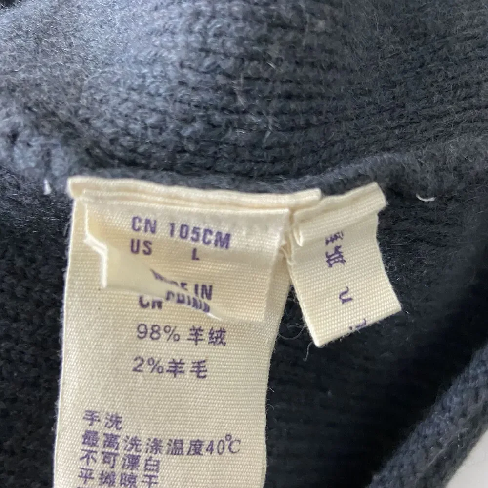 Siqin 98% Cashmere Cardigan Sweater Women’s Large Lagenlook Long Gray W/ Pockets - Picture 5 of 8